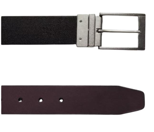 Timberland Men's Belt Reversible Full Grain Leather Black Brown Cut-To