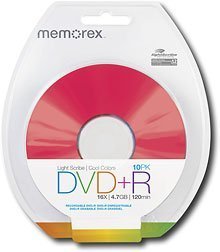 Memorex 10-Pack 16X LightScribe DVD+R Disc Blister
