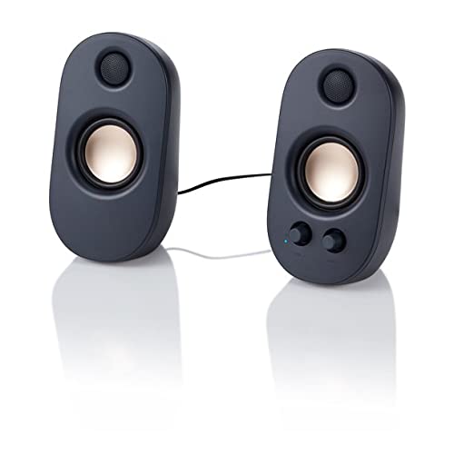 Image 0 of Onn AC Powered Computer Speakers With Volume LED Power Black Neck 1000