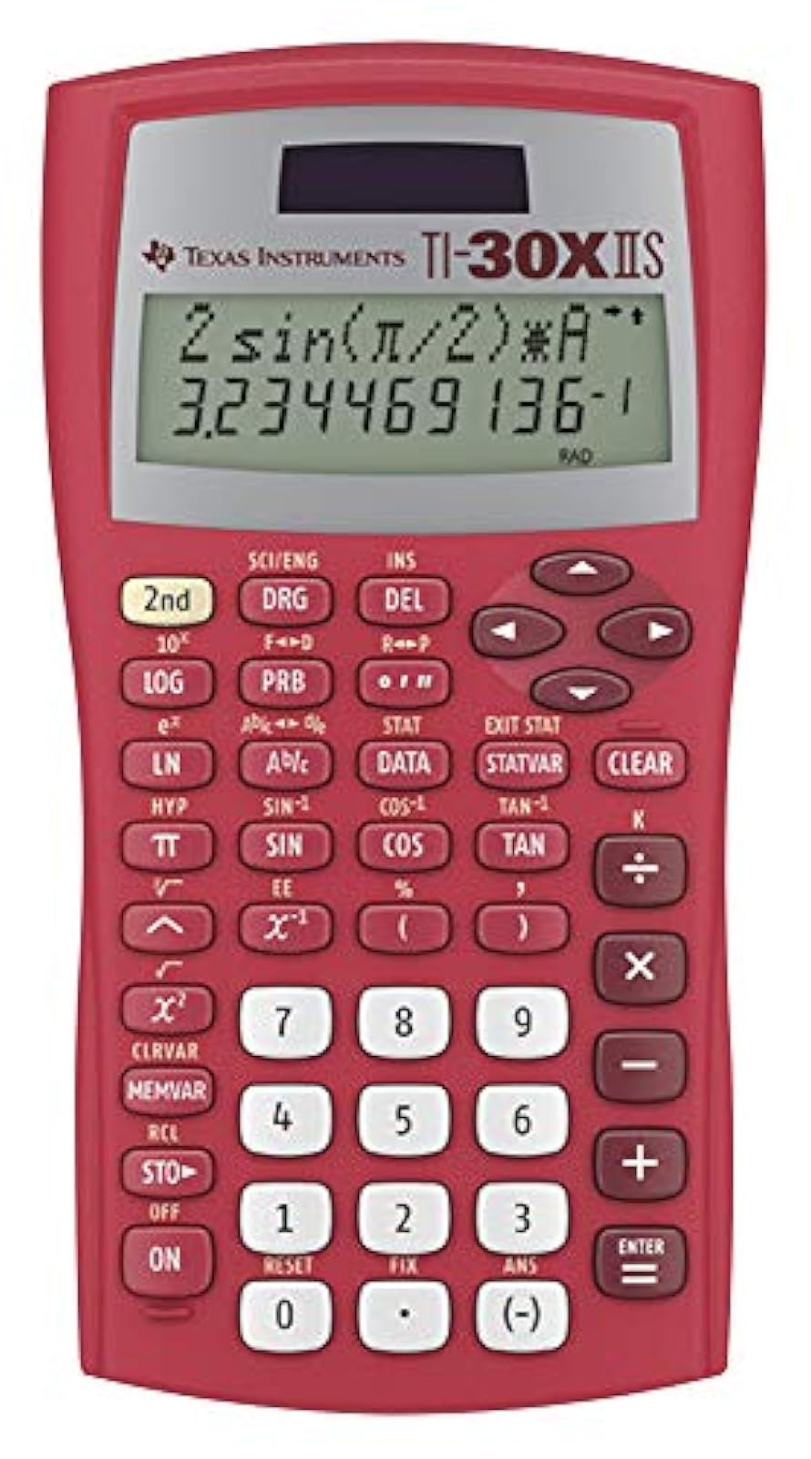 Image 0 of Texas Instruments TI-30XIIS Scientific Calculator Red