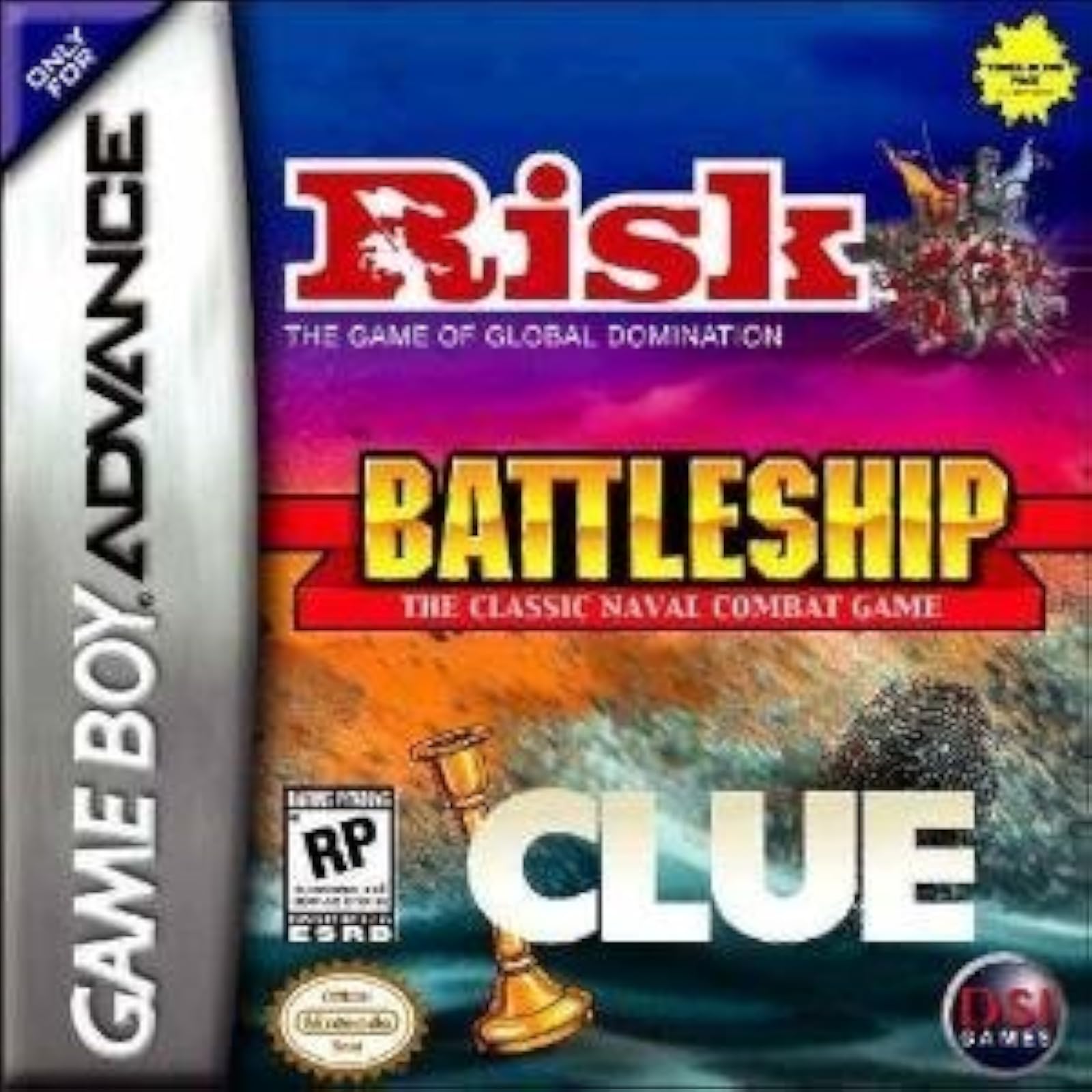 Image 0 of Risk/battleship/clue For GBA Gameboy Advance Board Games 