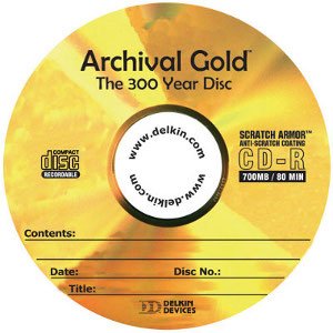 Image 0 of Delkin CD-R Archival Gold Scratch Armor 700MB 80 Minute