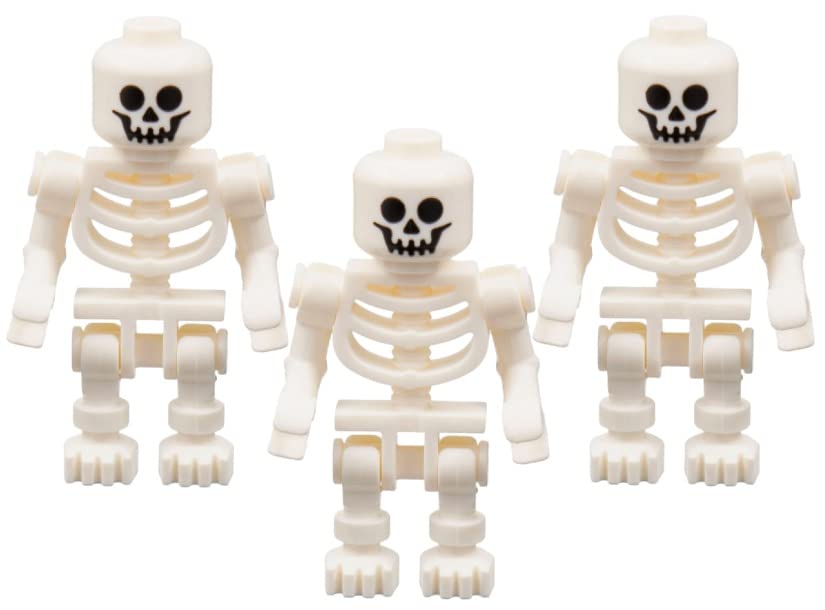 Image 0 of Lego 3 Skeleton Minifig Lot Spooky Halloween Minifigure Castle Pirate
