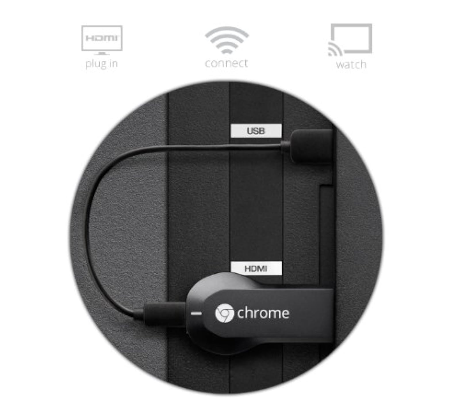 Image 2 of Google Chromecast HDMI Streaming Media Player H2G2-42