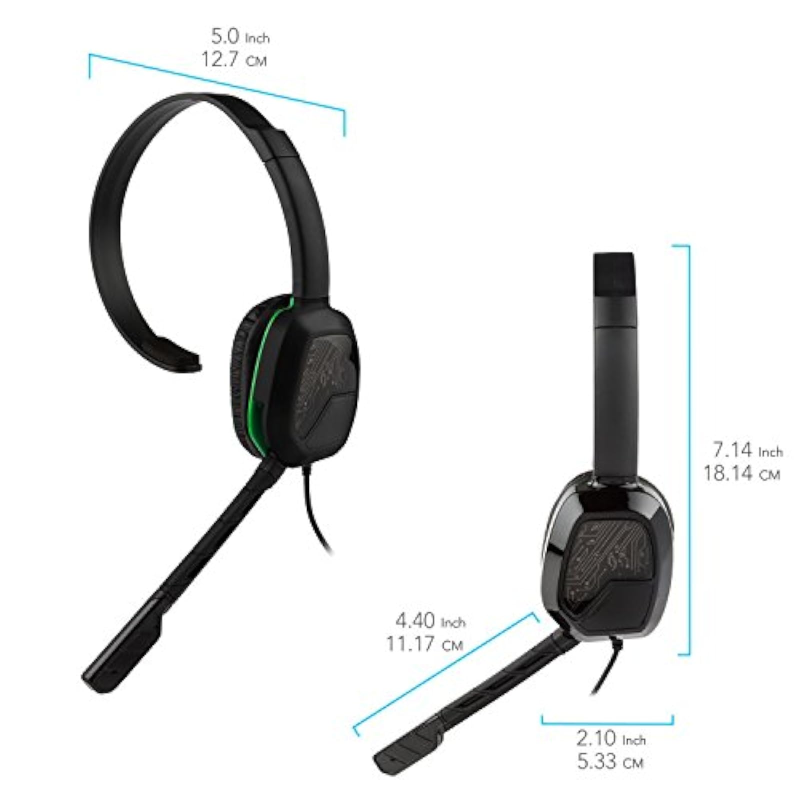 Image 2 of PDP Afterglow Lvl 1 Chat Headset 048-040 Black For Xbox One Microphone