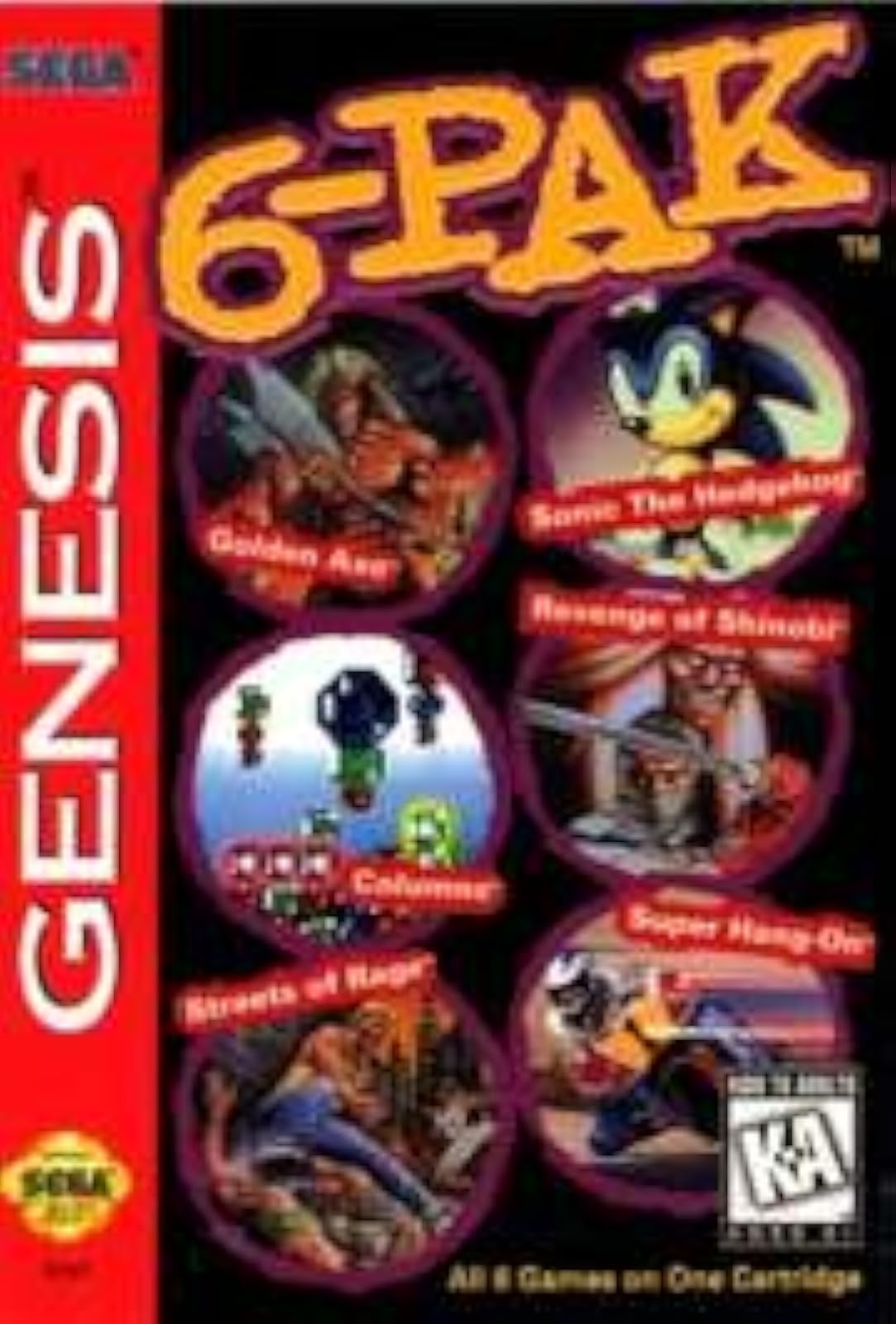 6-PAK For Sega Genesis Vintage