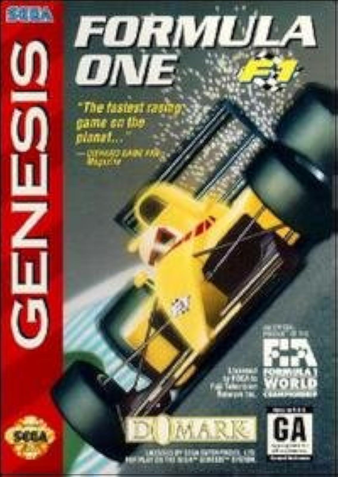 Formula One For Sega Genesis Vintage Racing 