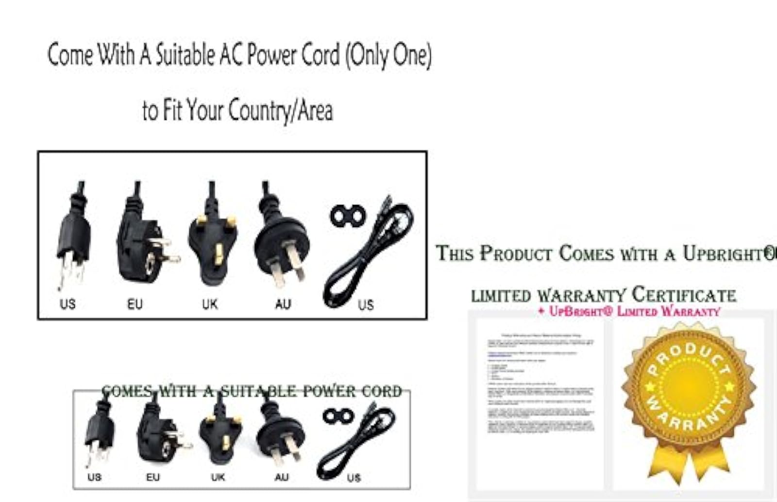 Image 2 of Genuine HP 0957-2304 AC Power Supply Adapter Wall Charger Ac/standard