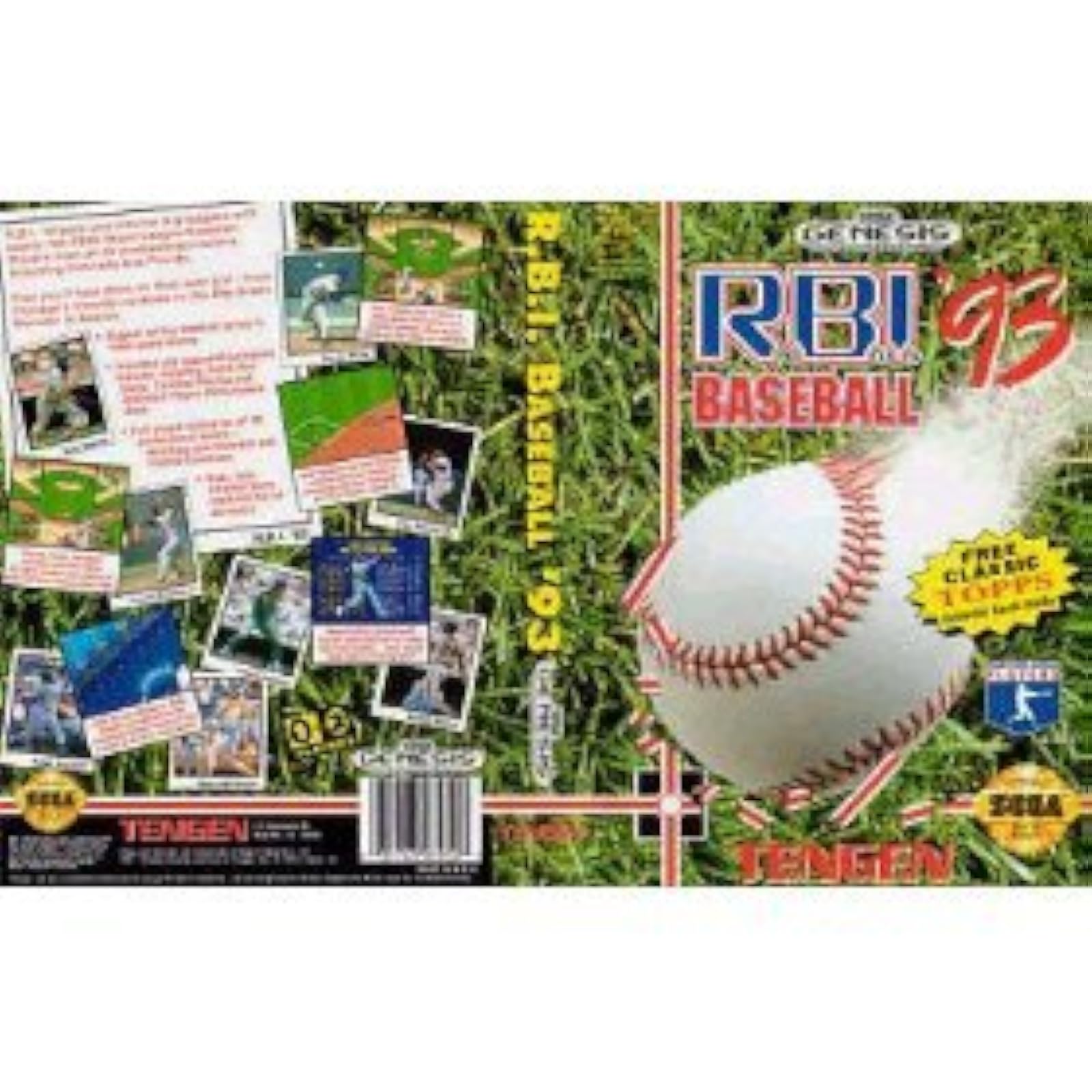 Image 0 of RBI Baseball '93 For Sega Genesis Vintage