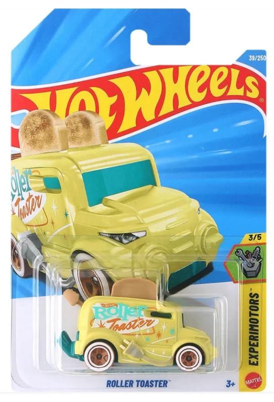 Hot Wheels Roller Toaster Yellow Experimotors 3/5 39/250 1:64 Scale