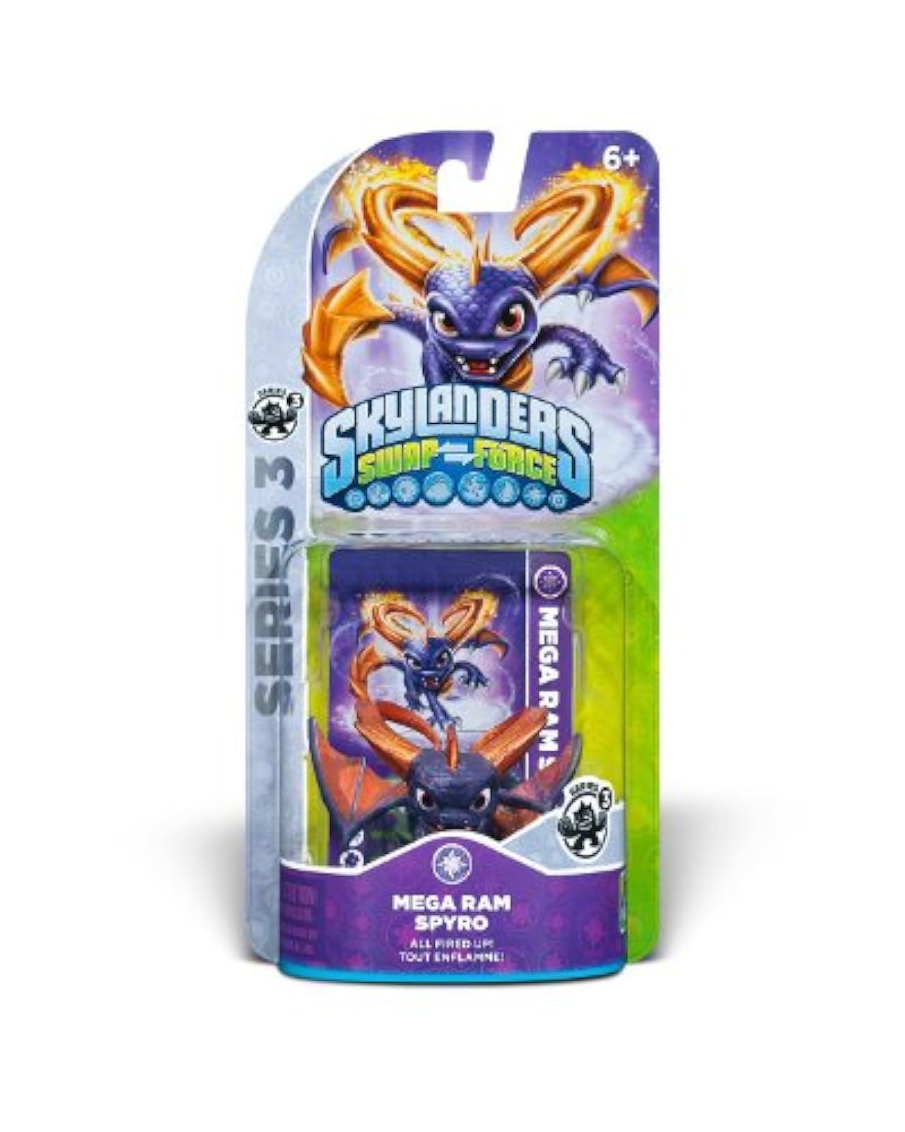 Image 2 of Skylanders Swap Force: Mega RAM Spyro Series 3 Character 3IN Action