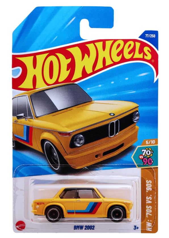 Image 0 of Hot Wheels BMW 2002 Yellow Hw: '70S Vs '90S 5/10 77/250 Car Diecast