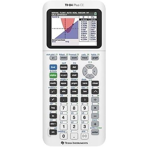 Image 0 of Texas Instruments TI-84 Plus Ce Color Graphing Calculator Bright White Handheld