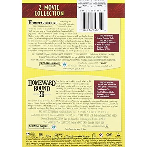 Image 2 of Homeward Bound The Incredible Journey / Homeward Bound II Lost In San