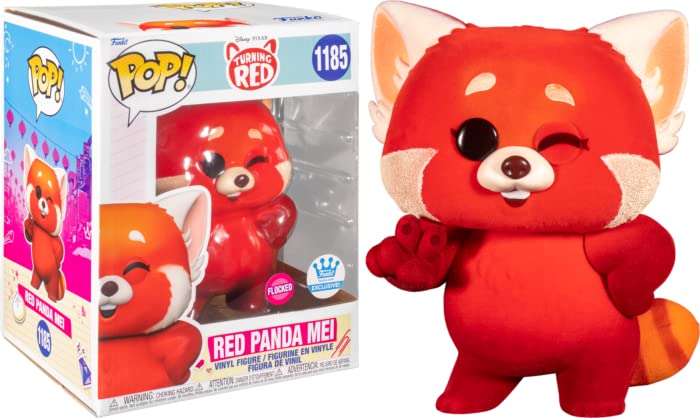 Image 0 of Pop! Pixar Turning Red 1185 Red Panda Mei Flocked Exclusive Collectible