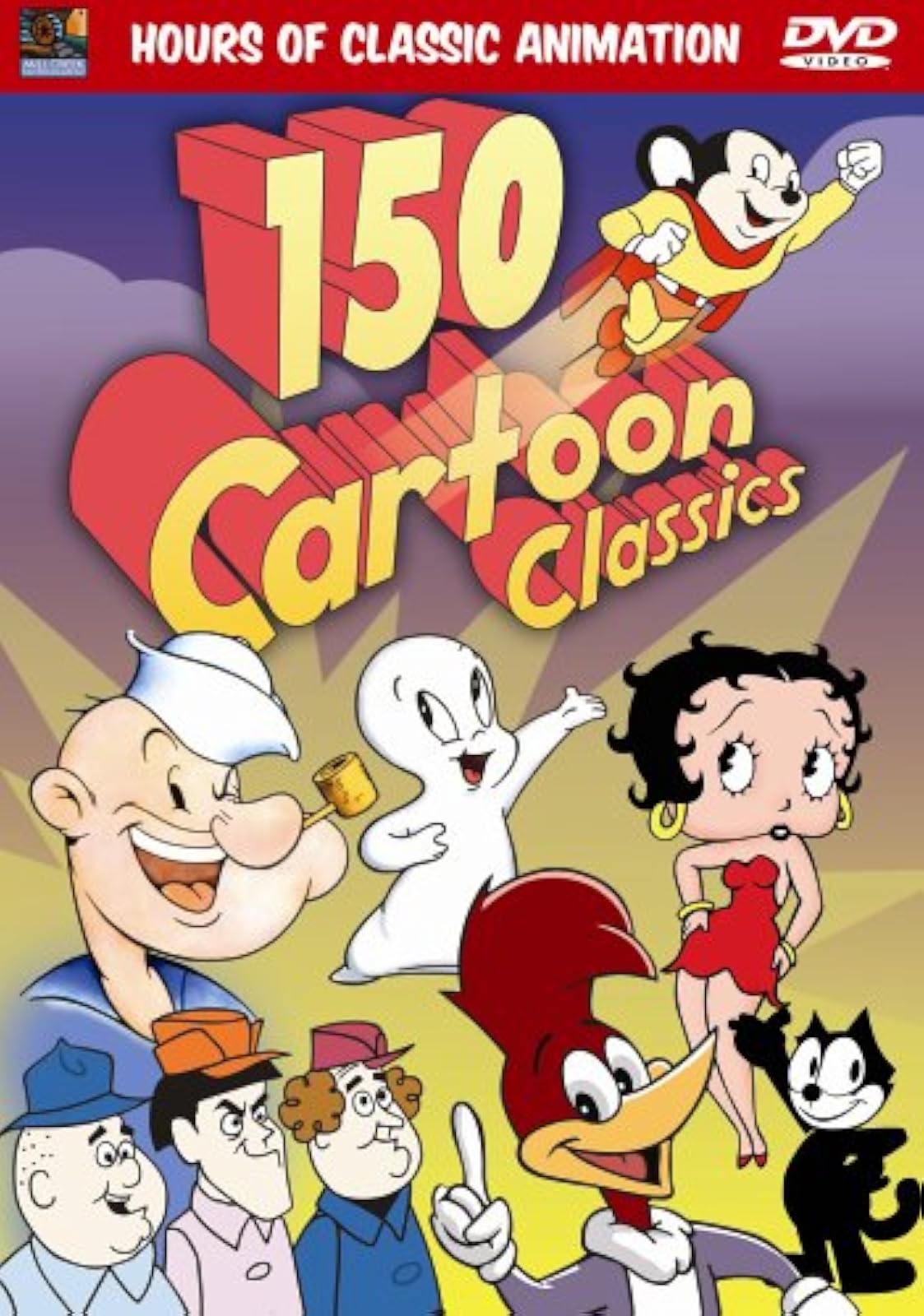 150 Cartoon Classics On DVD With Betty Boop Casper Woody Woodpecker