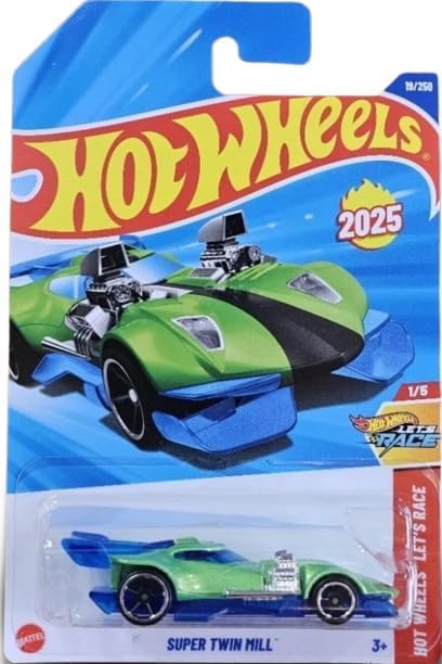 Hot Wheels Super Twin Mill Green And Blue Let's Race 1/5 19/250 For 20