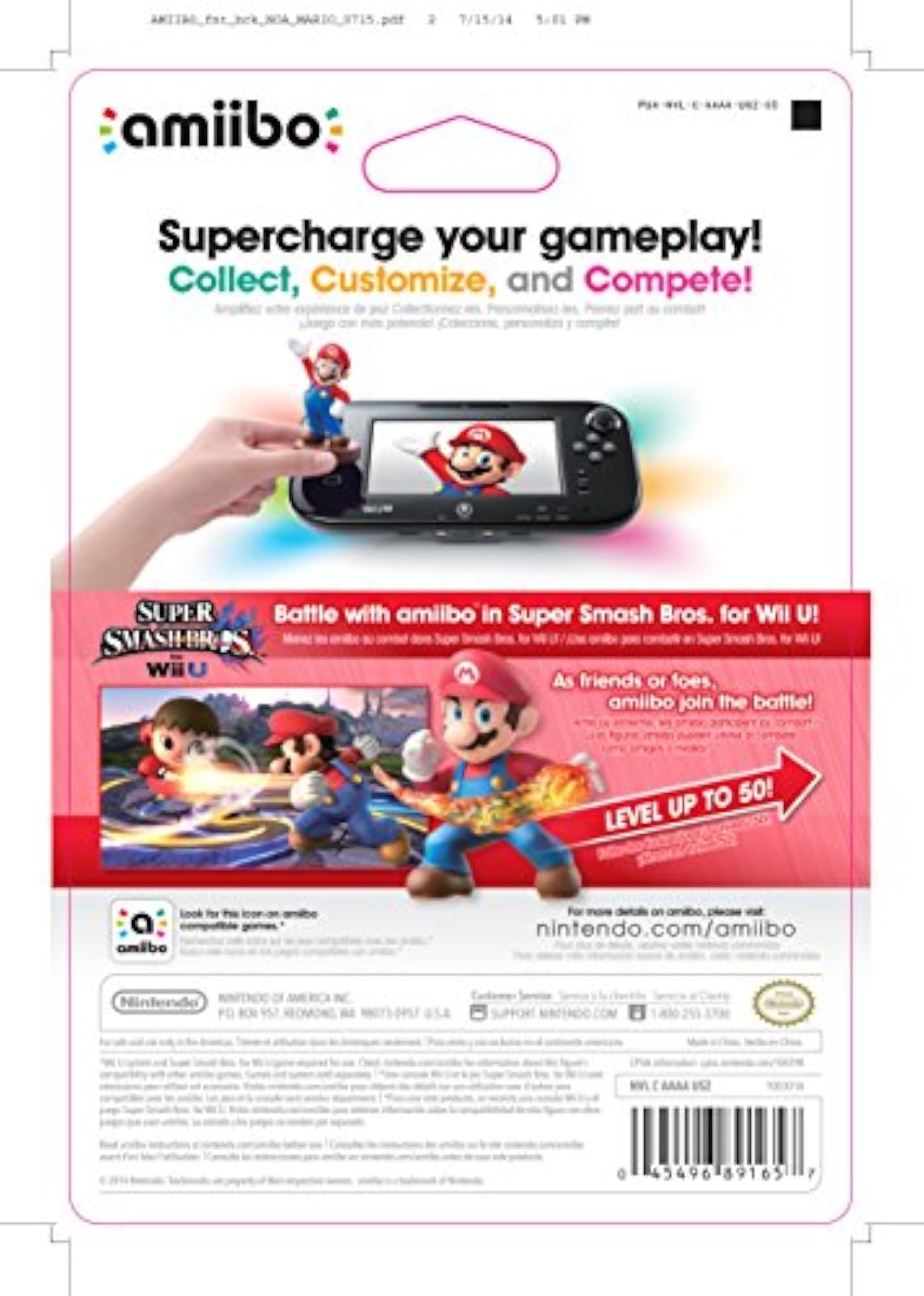Image 2 of Mario Amiibo Super Smash Bros Series Figure Character