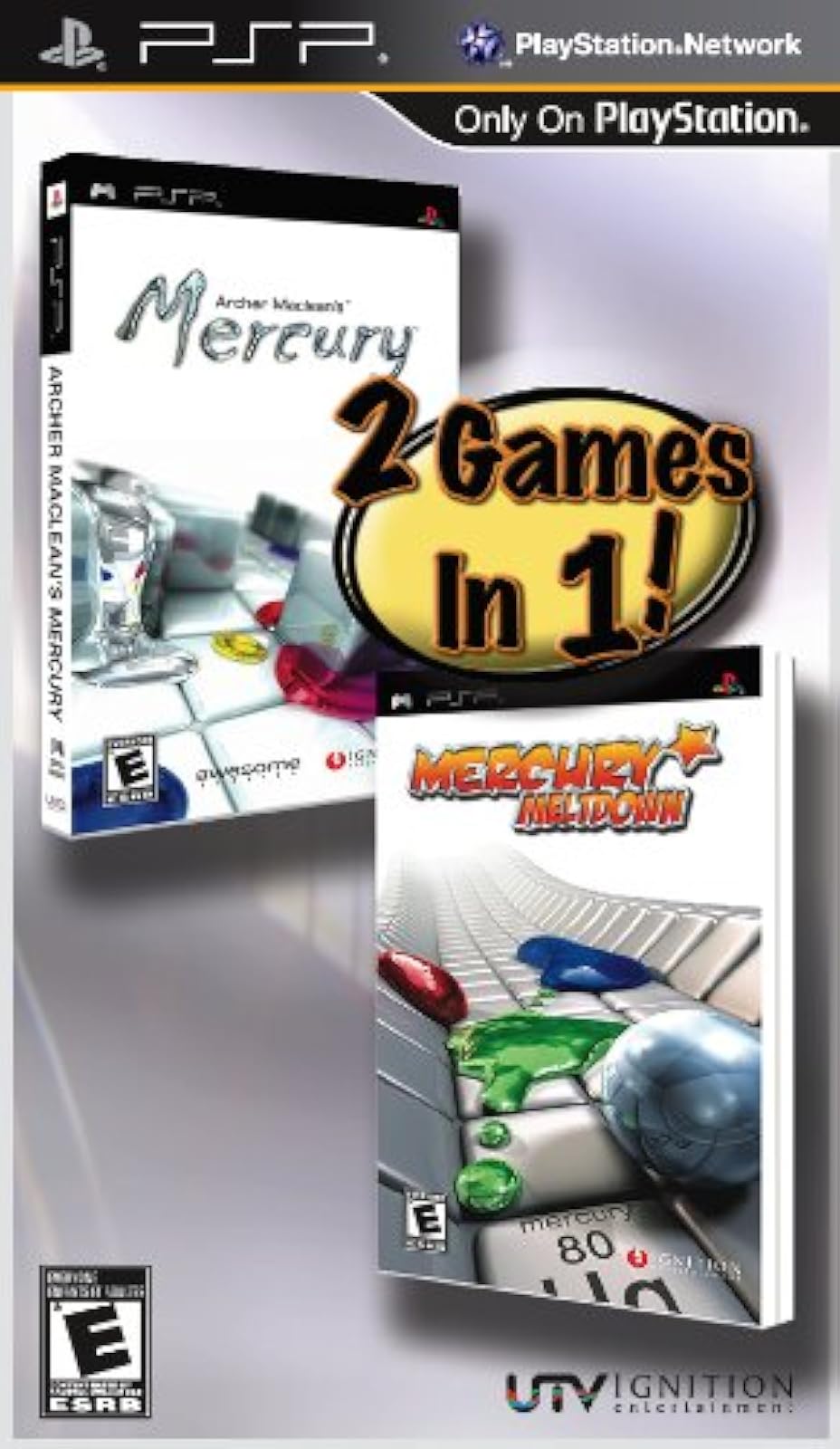 Archer Maclean's Mercury And Mercury Meltdown 2 Pack Sony For PSP UMD Puzzle