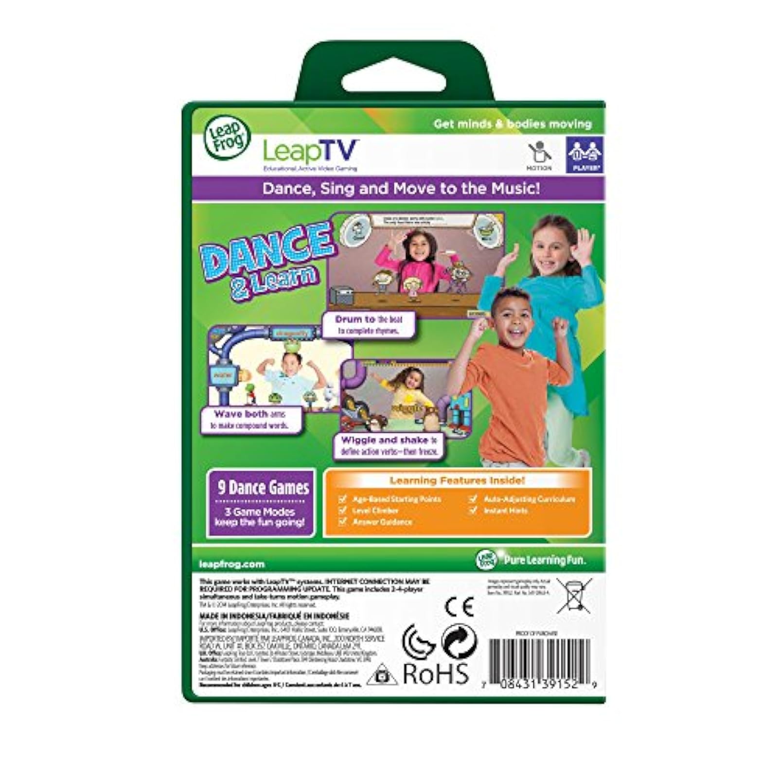 Image 2 of Leapfrog Leaptv Dance And Learn Educational Active Video Game For Leap