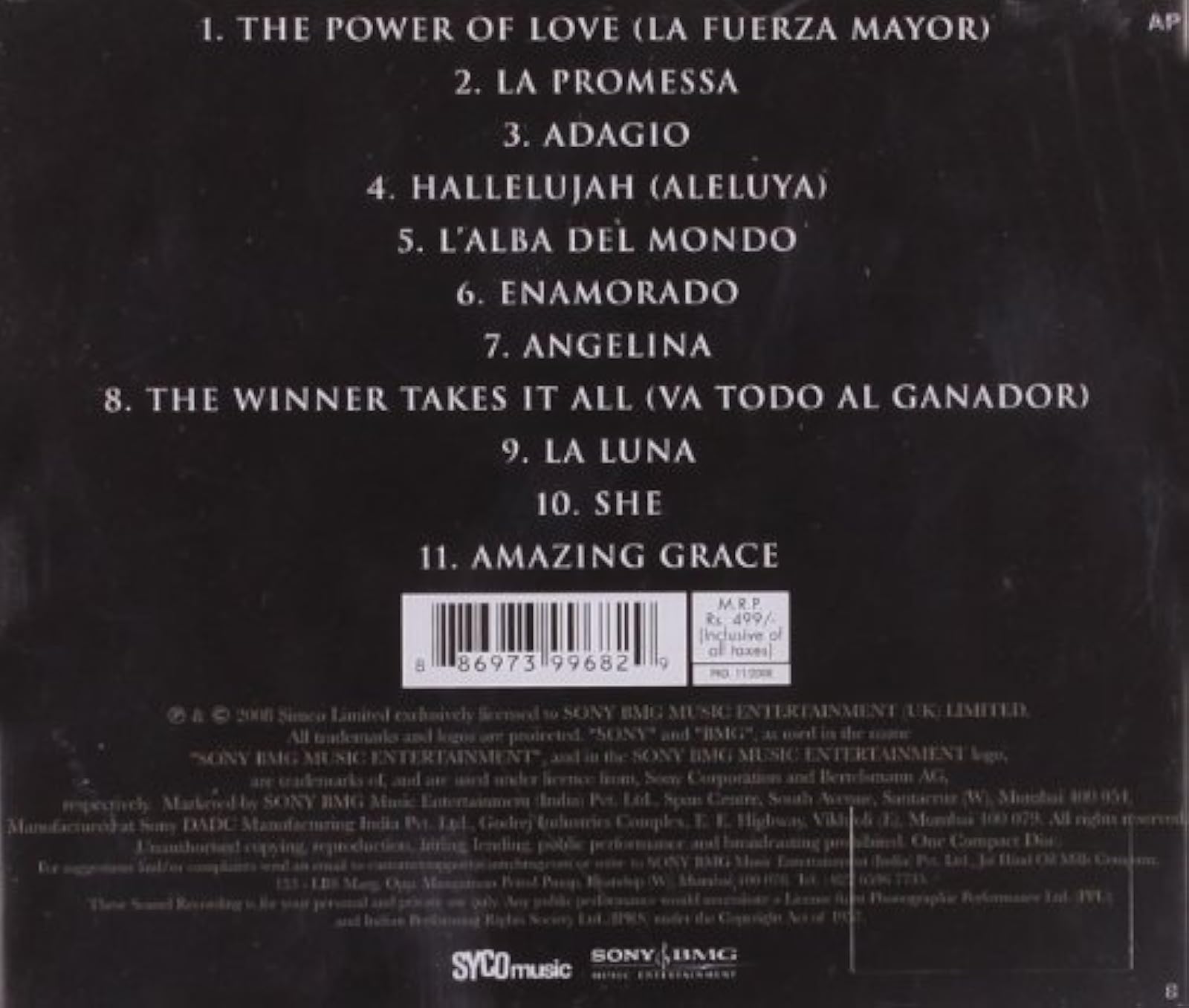 Image 2 of The Promise By Il Divo On Audio CD Album 2008