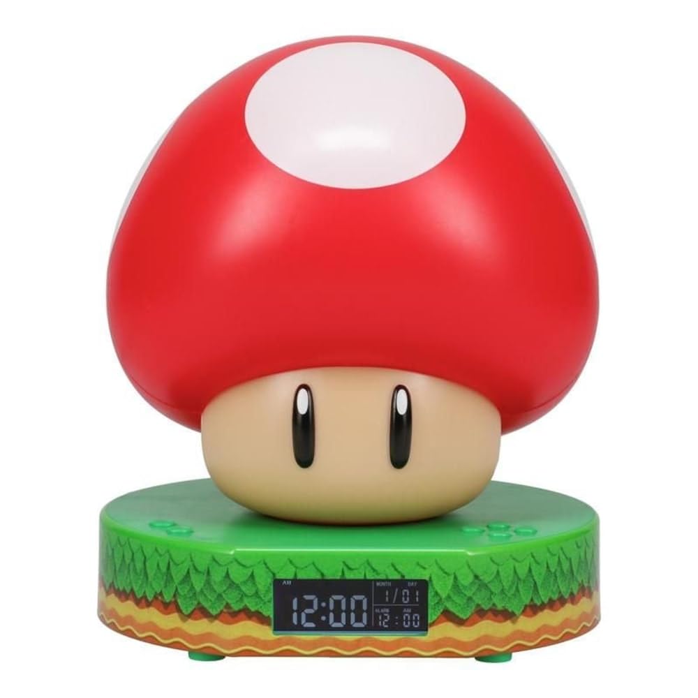 Image 0 of Paladone Super Mario Bros Mushroom Digital Alarm Clock Licensed