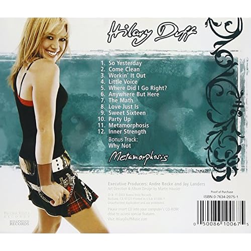 Image 2 of Metamorphosis By Hilary Duff On Audio CD Album Pop 2003