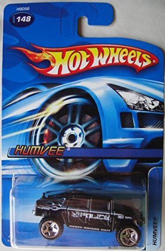 Image 0 of Hot Wheels Black Humvee #148 Police Toy Car