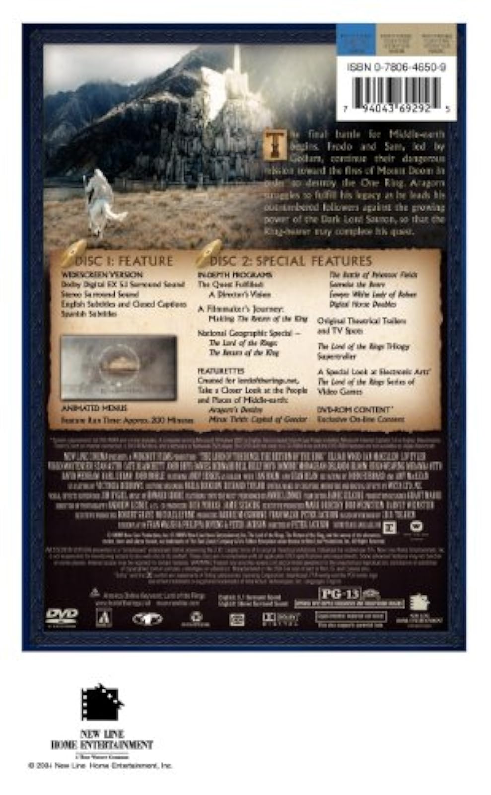 Image 2 of Lord Of The Rings: Return Of The King On DVD With Elijah Wood Andy