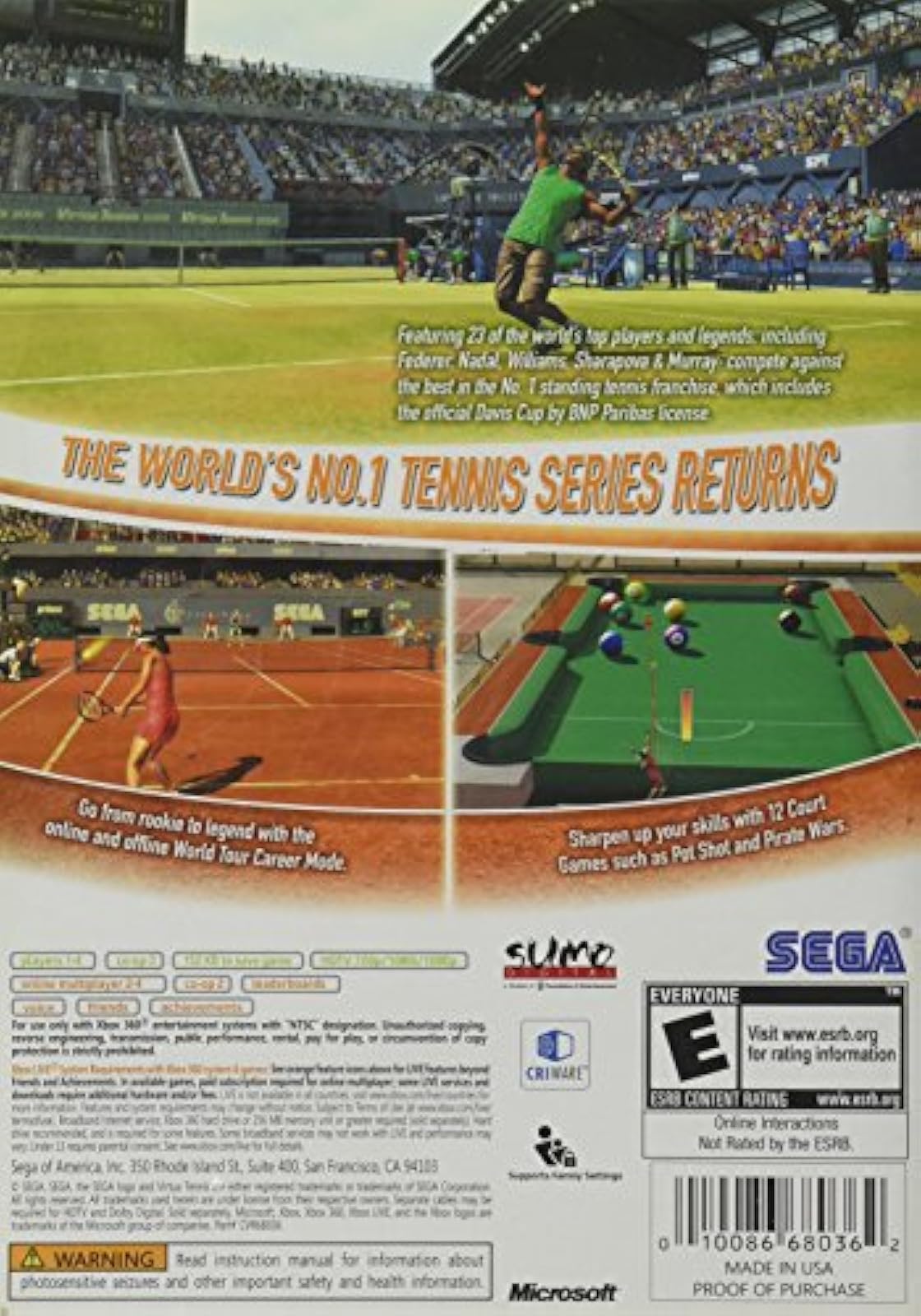 Image 3 of Virtua Tennis 2009 For Xbox 360