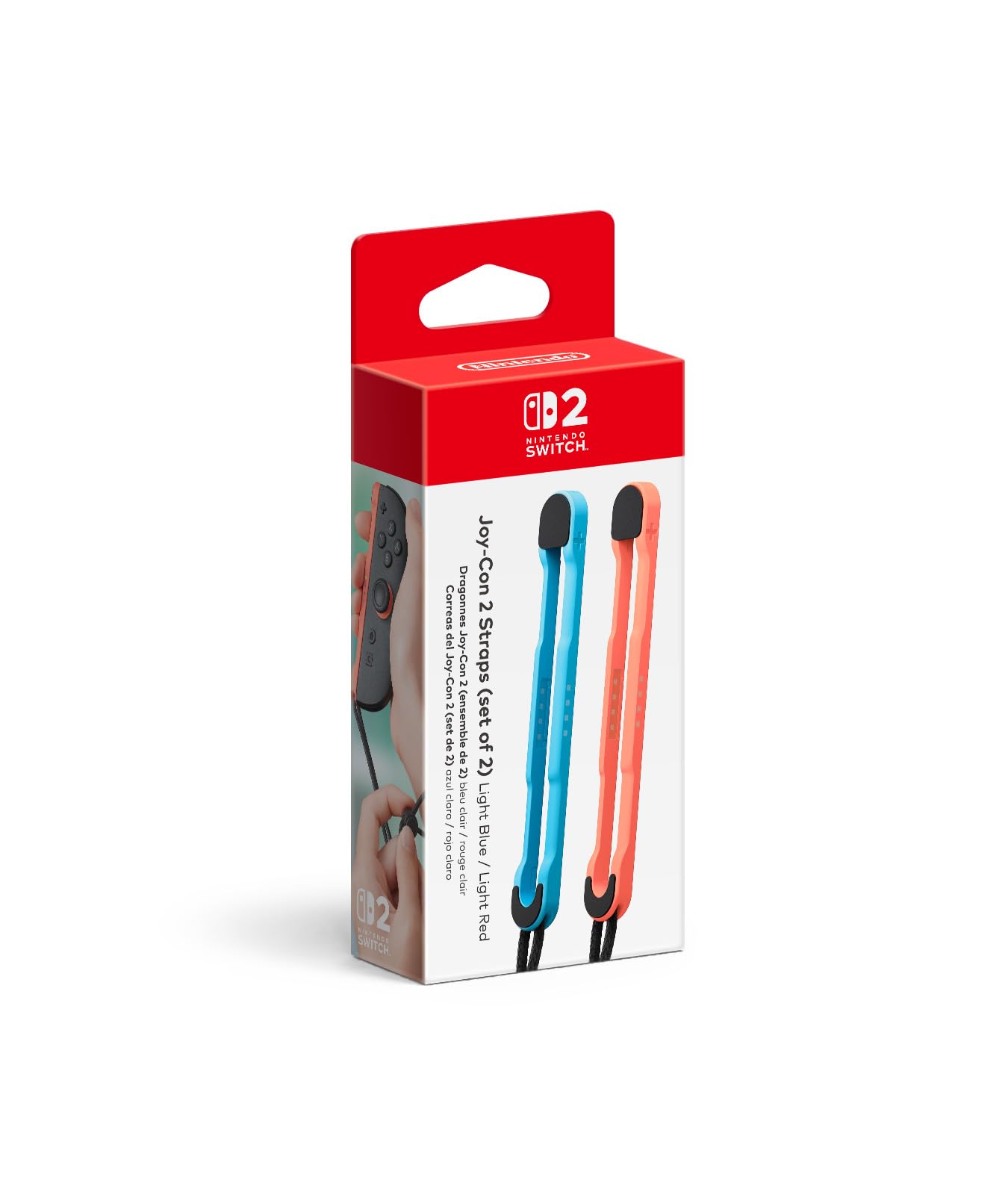 Image 0 of Joy-Con 2 Straps Set Of 2 Light Blue/Light Red For Nintendo Switch 2