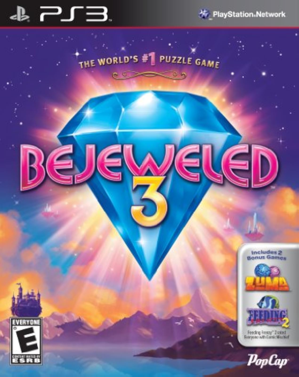 Bejeweled 3 With Zuma And Feeding Frenzy 2 For PlayStation 3 PS3