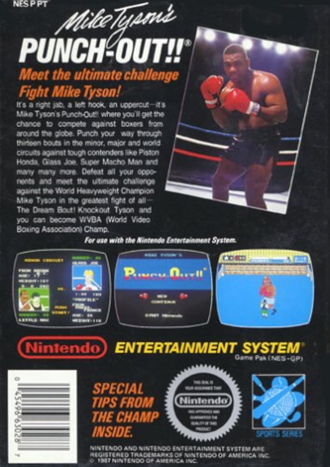 Image 3 of Mike Tyson's Punch-Out!! For Nintendo NES Vintage Boxing Sports 