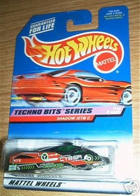 Hot Wheels Mattel 1998 1:64 Scale Techno Bits Series Black Shadow Jet