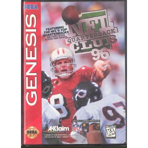 NFL Quarterback Club 96 Gen Sega Genesis Football