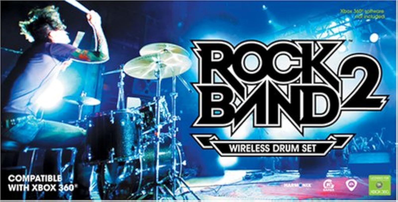 Rock Band 2 Wireless Drum Set Xbox 360 Gray