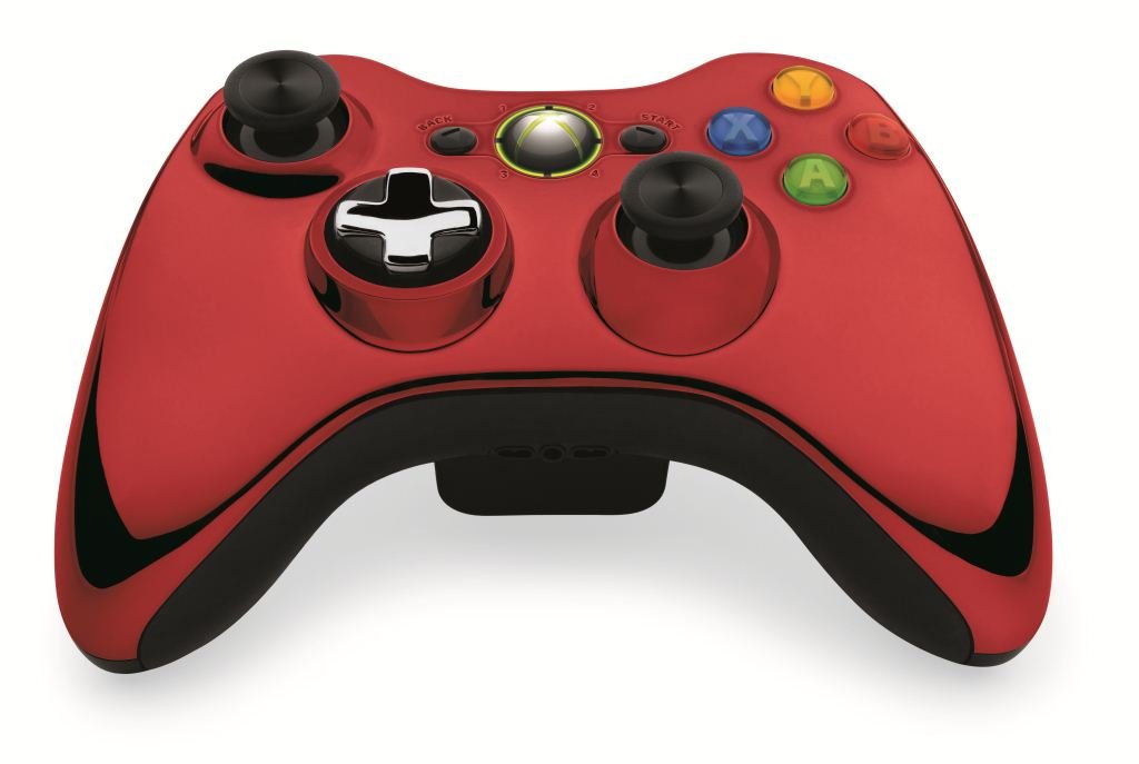 Image 0 of Wireless Controller Chrome Red For Xbox 360 Gamepad DNA813