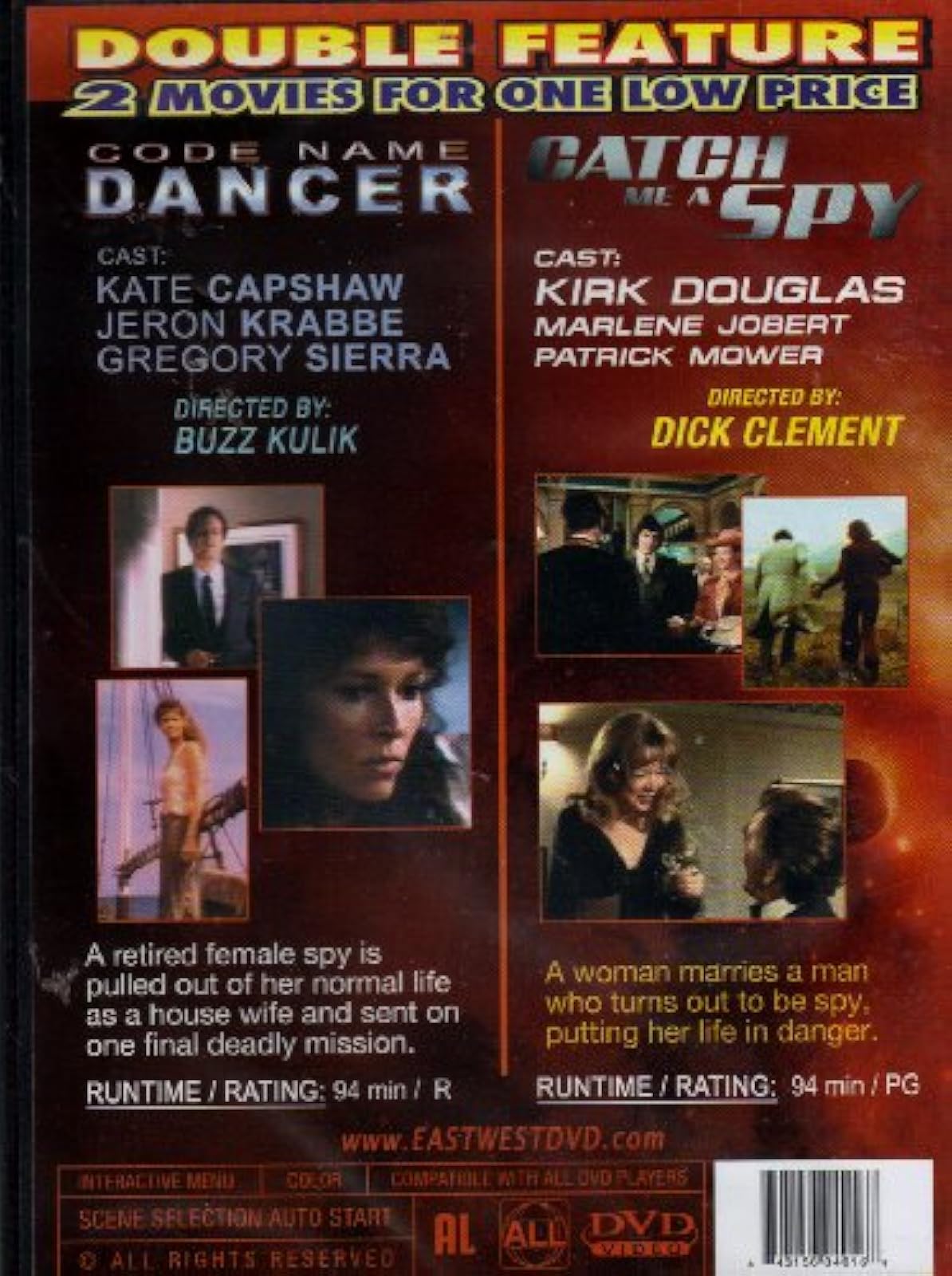 Image 2 of Catch Me A Spy / Code Name Dancer On DVD With Kirk Douglas Marlene