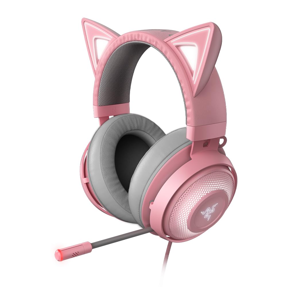 Image 0 of Razer Kraken Kitty Gaming Headset The Cat Ear Headset USB Pink/Quartz
