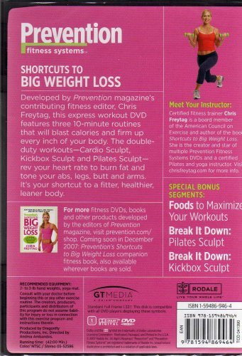 Image 0 of Shortcuts To Big Weight Loss 2008 Prevention Fitness Systems On DVD
