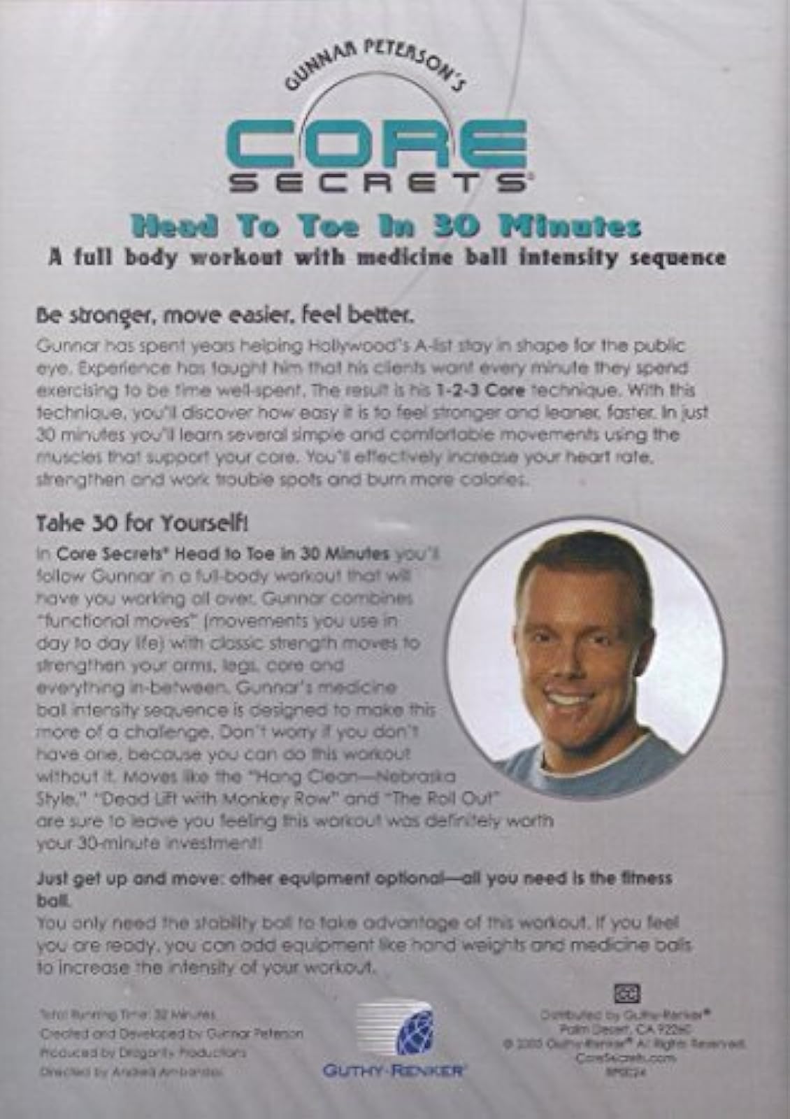Image 2 of Core Secrets Head To Toe In 30 Minutes On DVD With Gunnar Peterson's