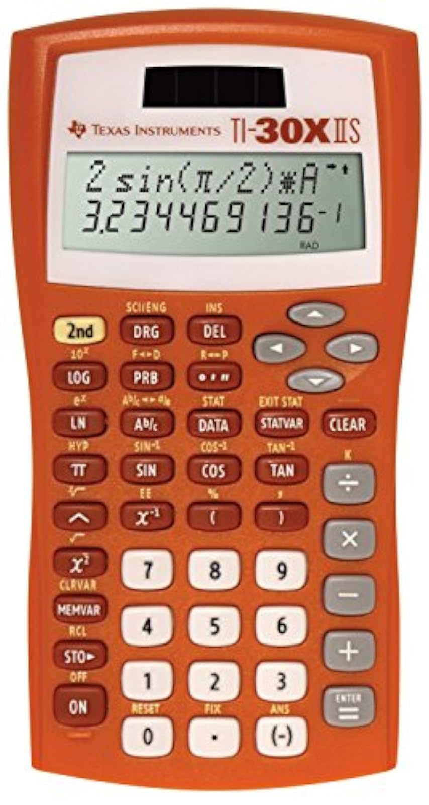 Image 0 of Texas Instruments TI-30X IIS 2-line Scientific Calculator Orange