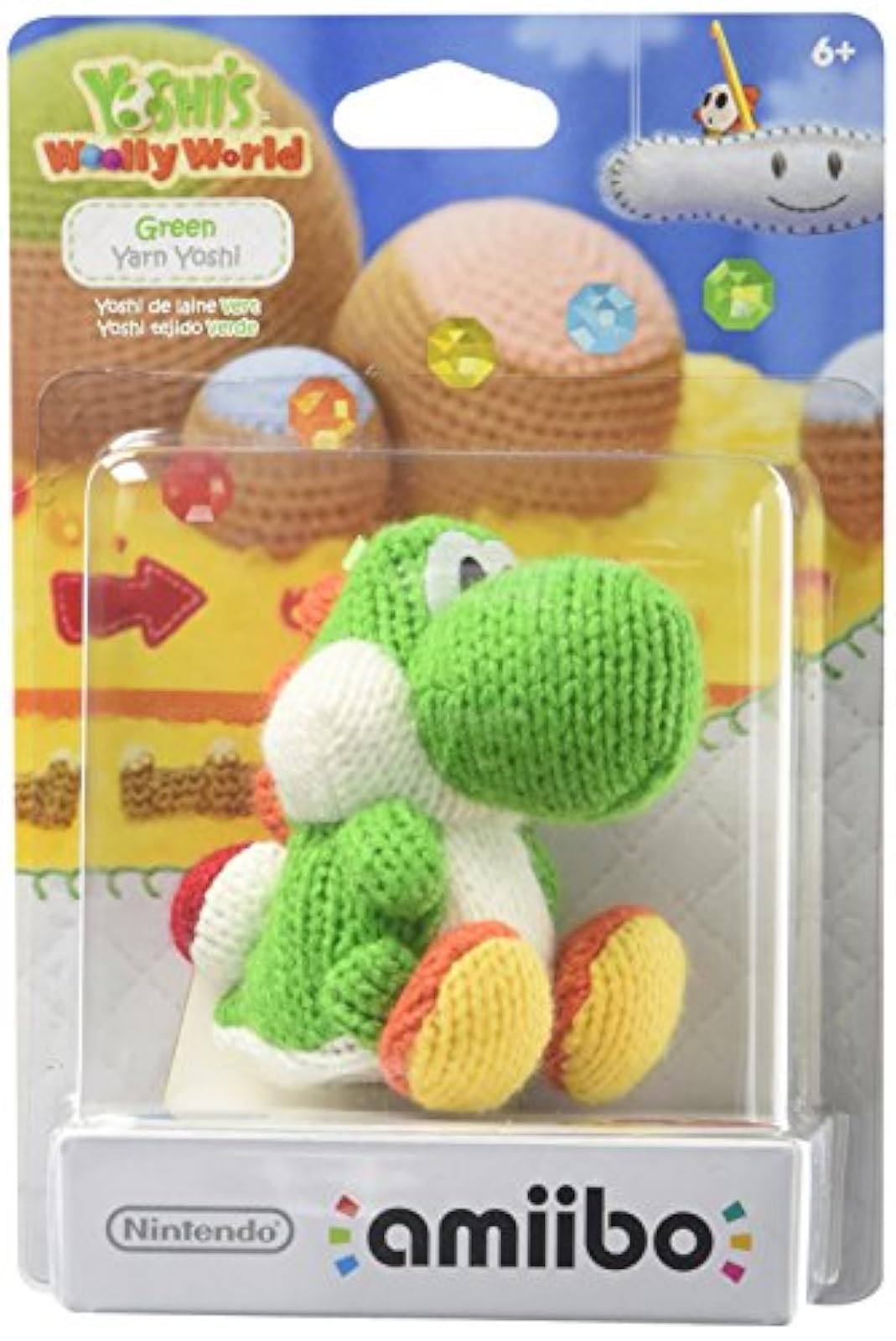 Green Yarn Yoshi Amiibo Yoshi's Woolly World Series Figure