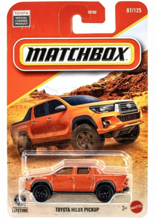 Image 0 of Matchbox Toyota Hilux Pickup Orange 07/125 1:64 Scale Diecast Toy Vehicle Car