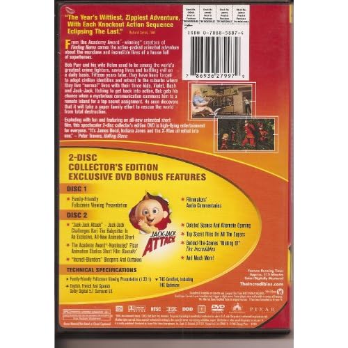 Image 2 of The Incredibles Full Screen Two-Disc Edition On DVD With Craig T