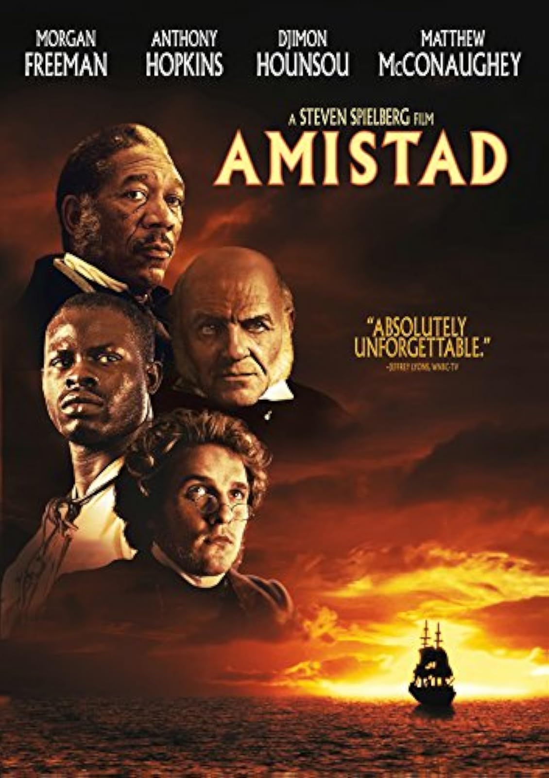 Image 0 of Amistad On DVD With Djimon Hounsou Anthony Hopkins Morgan Freeman 