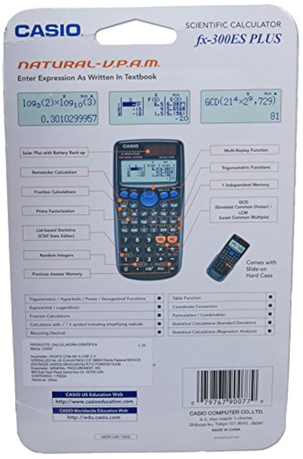 Image 2 of Casio FX-300ES Plus Scientific Calculator Black Basic FX300ES