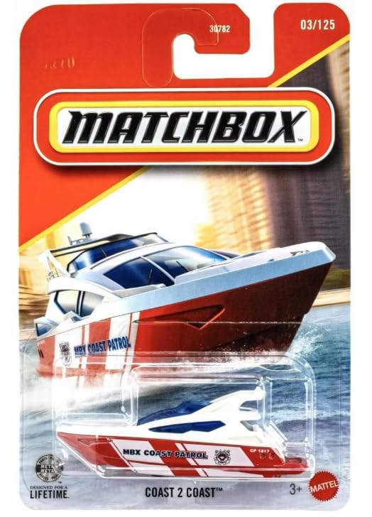 Image 0 of Matchbox Coast 2 Coast Boat Red 03/125 1:64 Scale Diecast Toy Vehicle Car