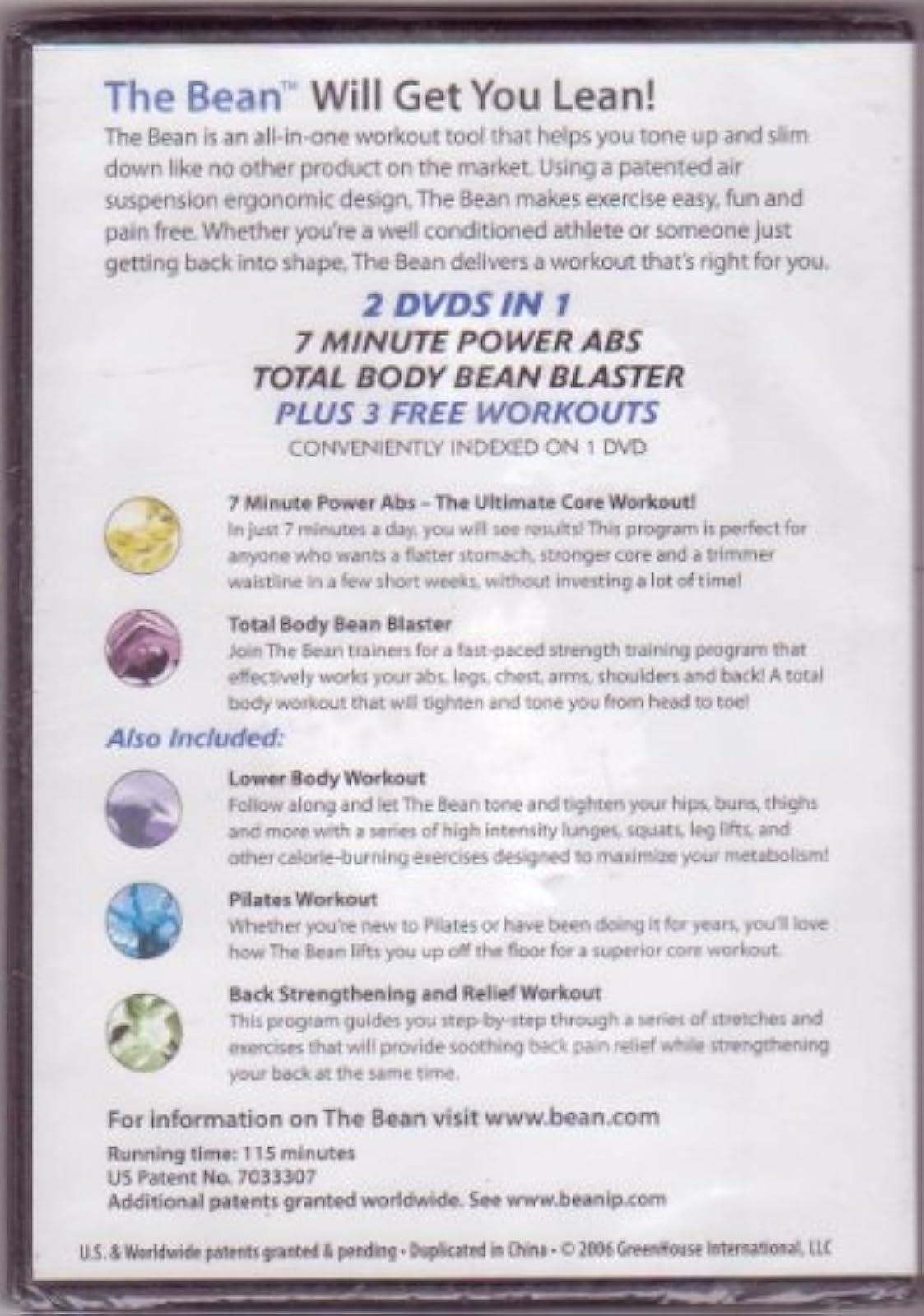 Image 2 of 7 Minute Power Abs And Total Body Bean Blaster On DVD