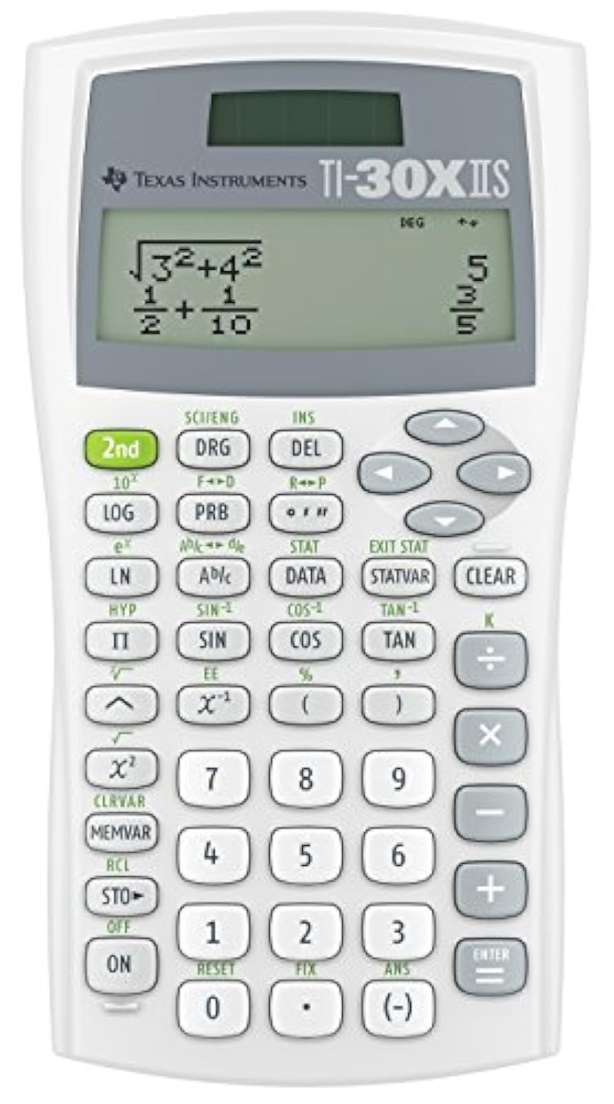 Image 0 of Texas Instruments TI30XIISWHITE 2-line Scientific Calculator